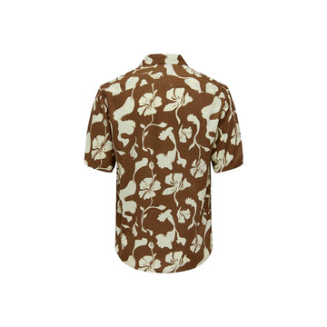 Only & Sons Brown Viscose Shirt