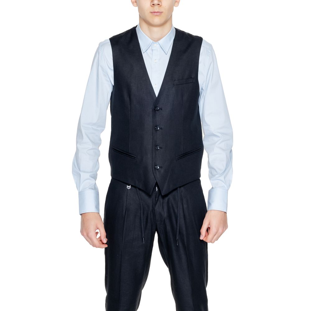 Antony Morato Black Linen Vest