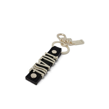 Alviero Martini Prima Classe Black Leather Keychain