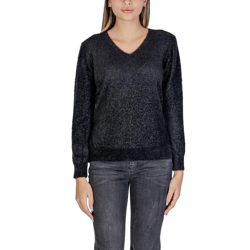 Sandro Ferrone Black Nylon Sweater