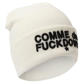 Comme Des Fuckdown White Acrylic Hats & Cap