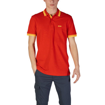 Hugo Boss Red Cotton Polo Shirt