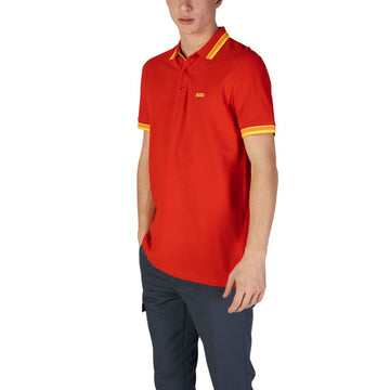 Hugo Boss Red Cotton Polo Shirt