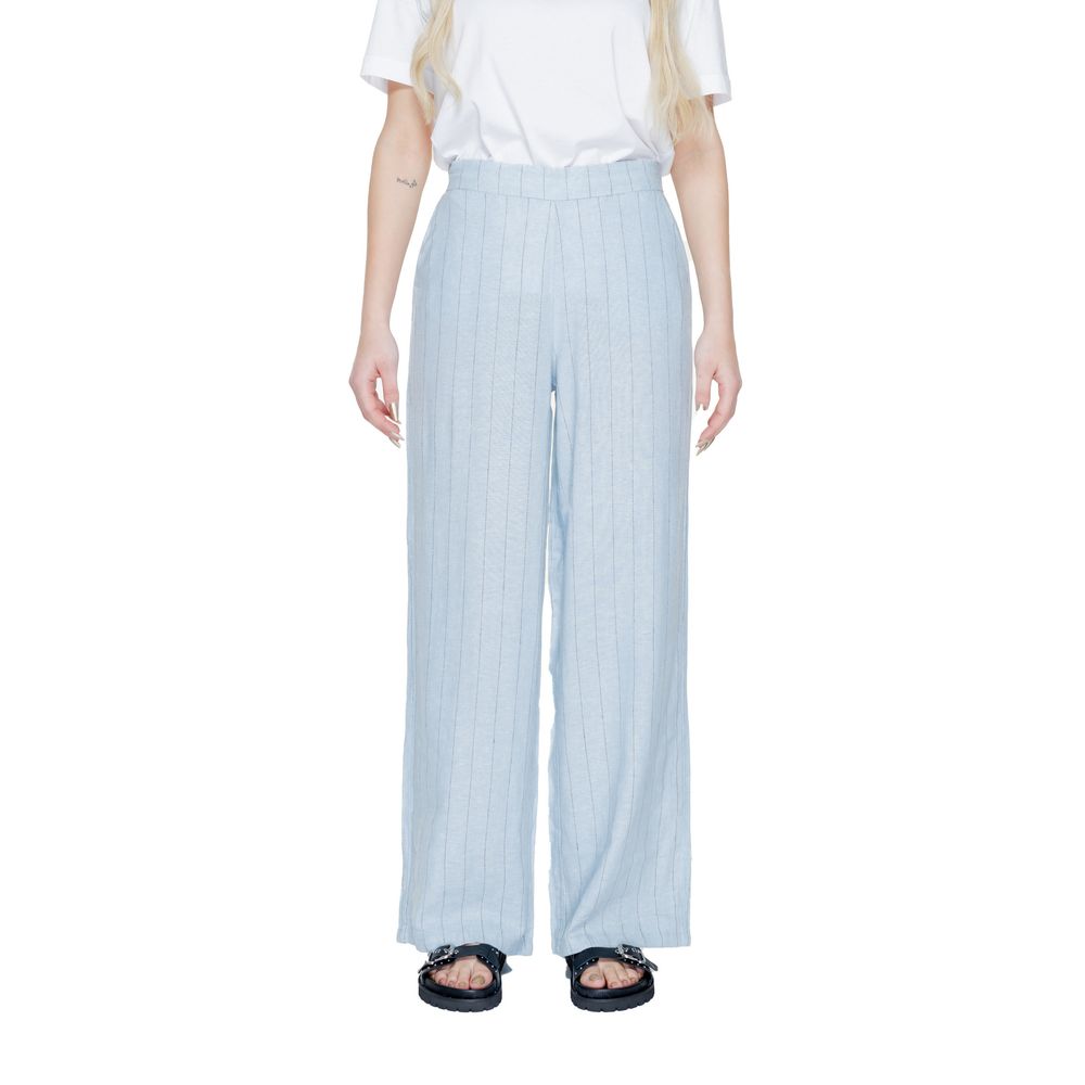 Vero Moda Blue Linen Jeans & Pant