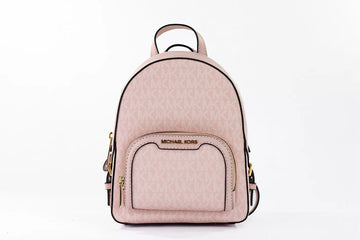 Michael Kors Jaycee Mini XS Leather Zip Pocket Backpack Powder Blush Pink