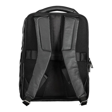 Piquadro Black Leather Men Backpack