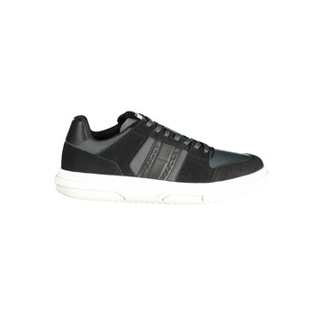 Tommy Hilfiger Black Leather Men Sneaker