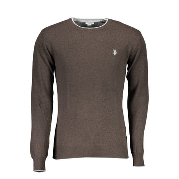 U.S. POLO ASSN. Brown Wool Men Sweater