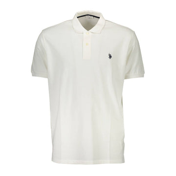 U.S. POLO ASSN. White Cotton Men Polo Shirt