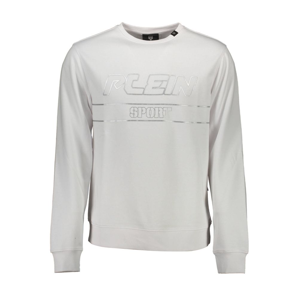 Plein Sport White Cotton Men Sweater