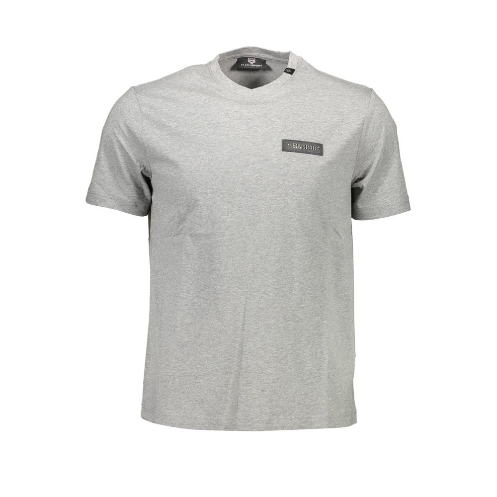 Plein Sport Gray Cotton Men T-Shirt