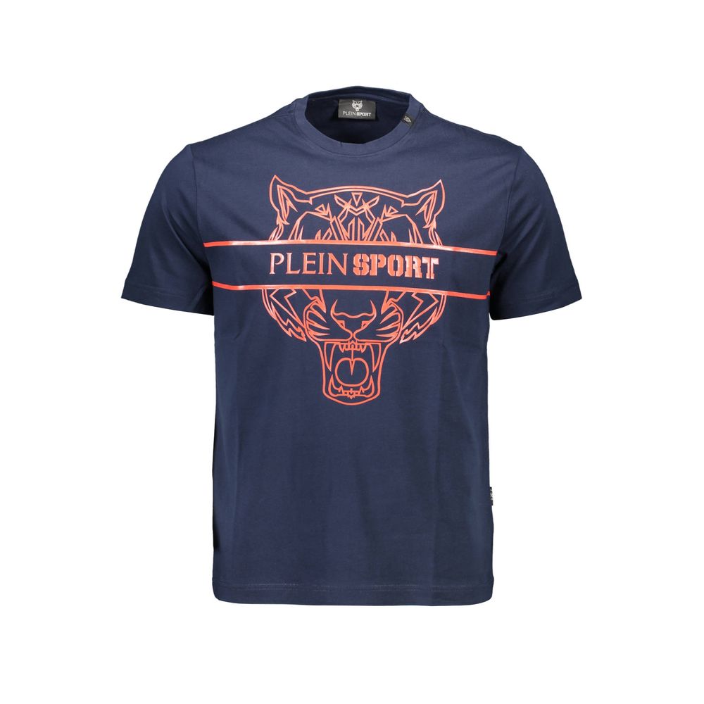 Plein Sport Blue Cotton Men T-Shirt