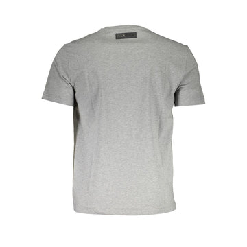 Plein Sport Gray Cotton Men T-Shirt