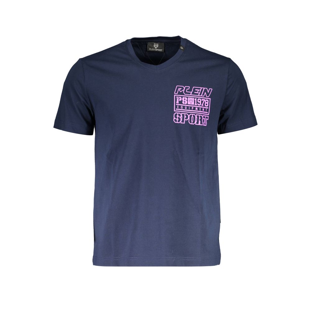 Plein Sport Blue Cotton Men T-Shirt