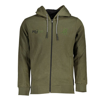 U.S. Grand Polo Elegant Green Hooded Long-Sleeve Sweatshirt