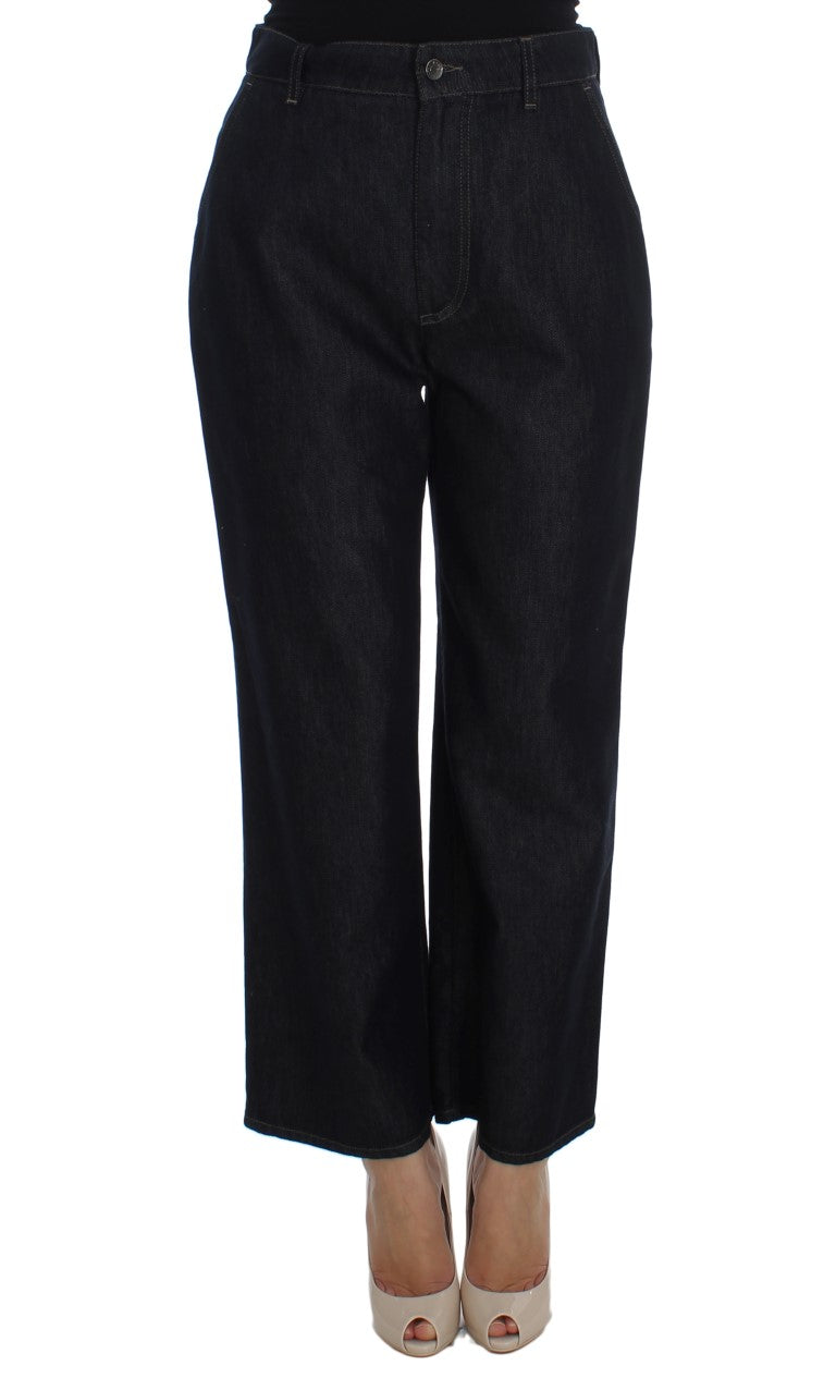 Dolce & Gabbana Chic High Waist Flare Jeans in Dark Blue