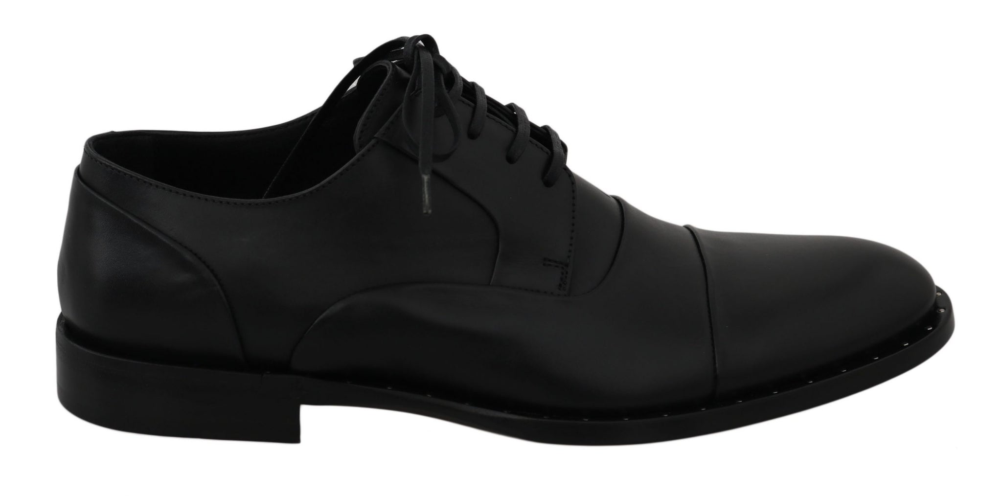 Dolce & Gabbana Sleek Black Leather Formal Dress Shoes