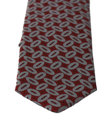 Dolce & Gabbana Elegant Red Printed Silk Neck Tie